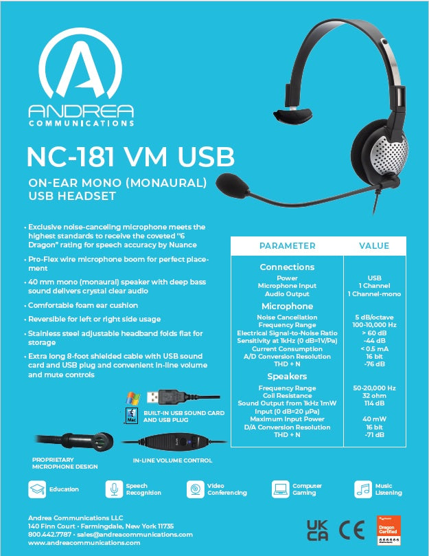 Andrea NC-181VM-USB